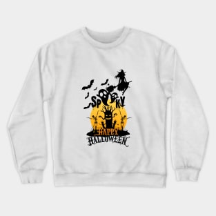 Spooky Happy Halloween Crewneck Sweatshirt